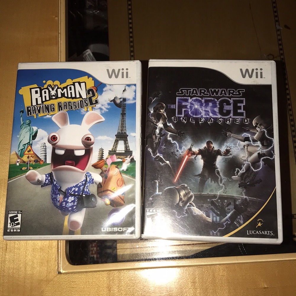 Wii games (Rayman & Star Wars The Force)